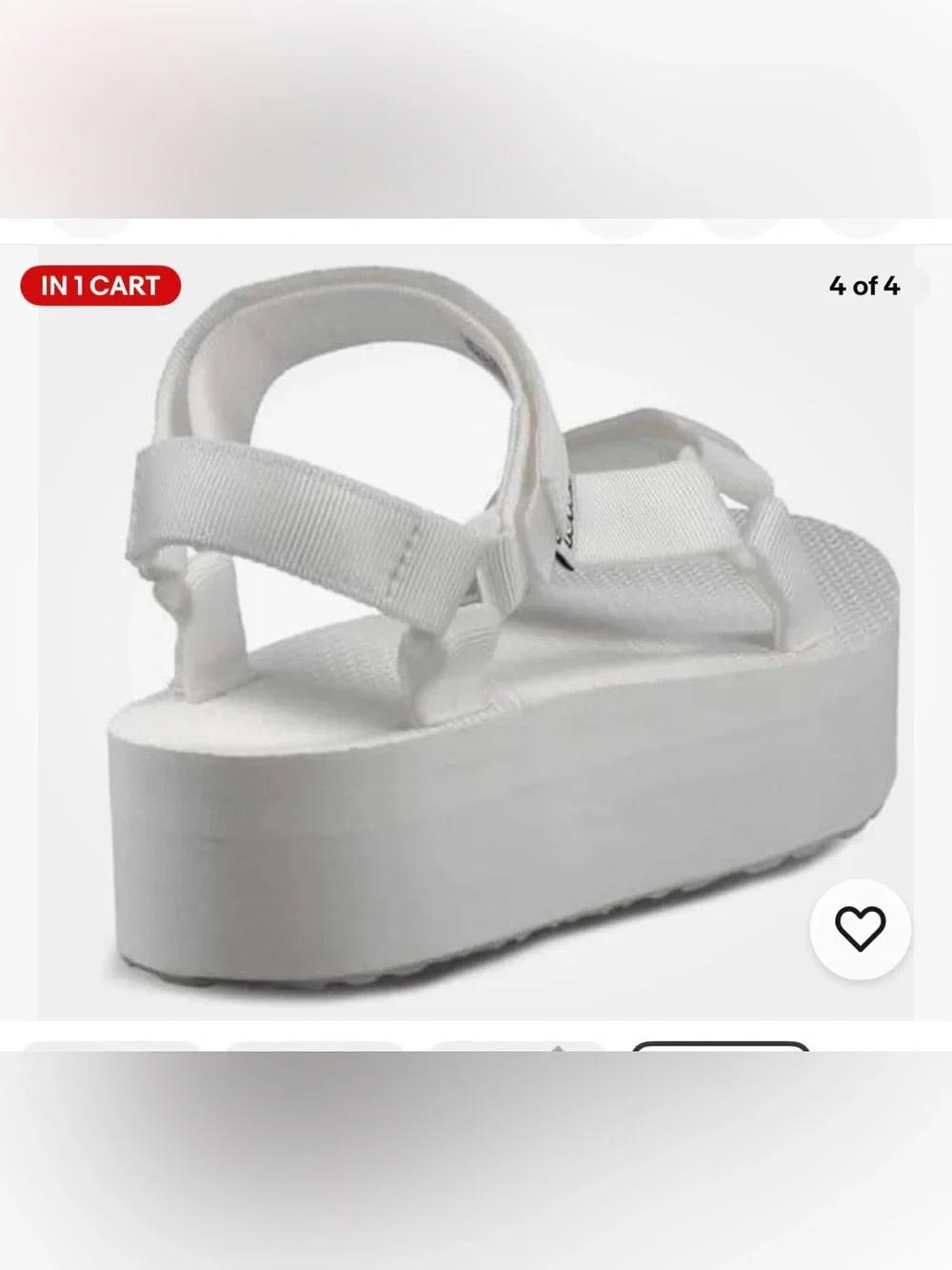 Teva White Platform Universal Sandals